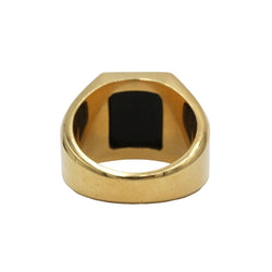 Bague Chevalière en or jaune et onyx - Castafiore