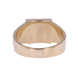 Bague Chevalière en or jaune et platine - Castafiore