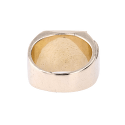 Bague Chevalière en or jaune et spectrolite - Castafiore