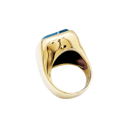 Ring yellow gold and topaz