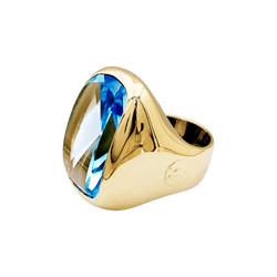 Ring yellow gold and topaz