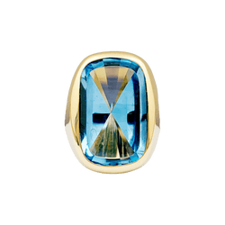 Ring yellow gold and topaz