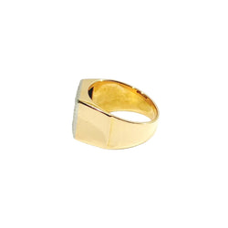 Bague Chevalière en or rose et diamants - Castafiore