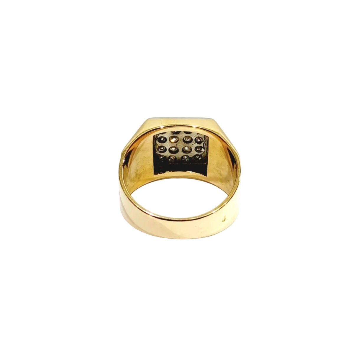 Bague Chevalière en or rose et diamants - Castafiore