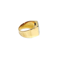 Bague Chevalière en or rose et diamants - Castafiore