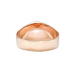 Bague Chevalière en or rose et onyx - Castafiore