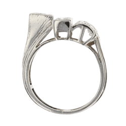 Bague Chevalière en platine et diamants - Castafiore