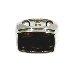 Bague Chevalière FRED en or blanc et quartz - Castafiore