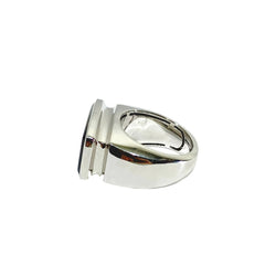 Bague Chevalière FRED en or blanc et quartz - Castafiore