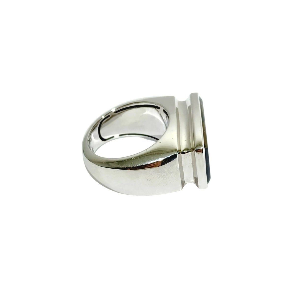 Bague Chevalière FRED en or blanc et quartz - Castafiore