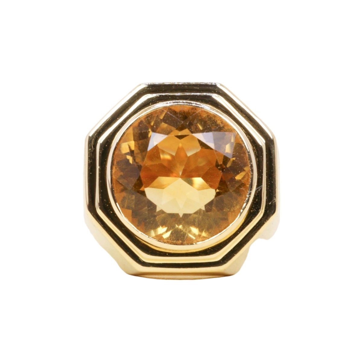 Bague Chevalière FRED en or jaune et citrine - Castafiore