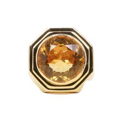 Bague Chevalière FRED en or jaune et citrine - Castafiore