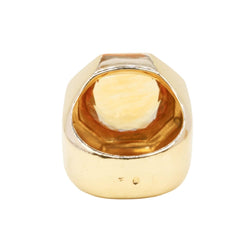 Bague Chevalière FRED en or jaune et citrine - Castafiore