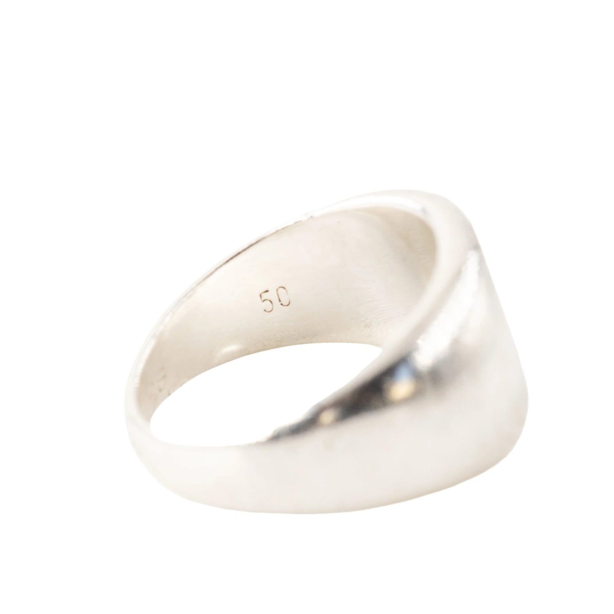 Bague Chevalière HERMÈS "Clou de selle" en argent et or jaune - Castafiore