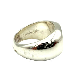 Bague Chevalière HERMÈS "Clou de Selle" en or jaune et argent - Castafiore