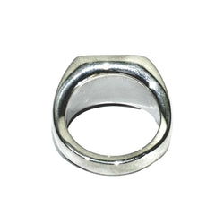 Bague Chevalière LALIQUE "L'homme Alpha" en argent et cristal - Castafiore