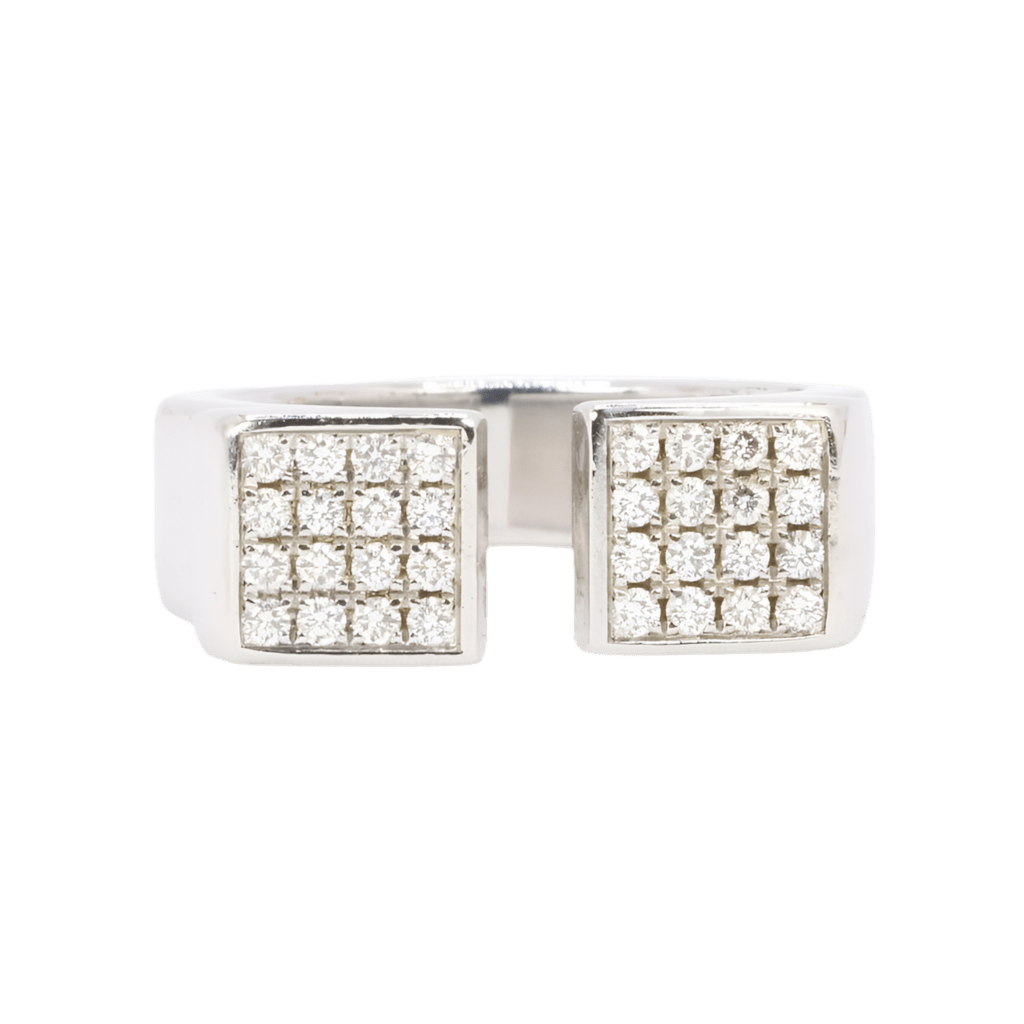 Bague Chevalière OMEGA "My Choice" en or jaune et diamants - Castafiore