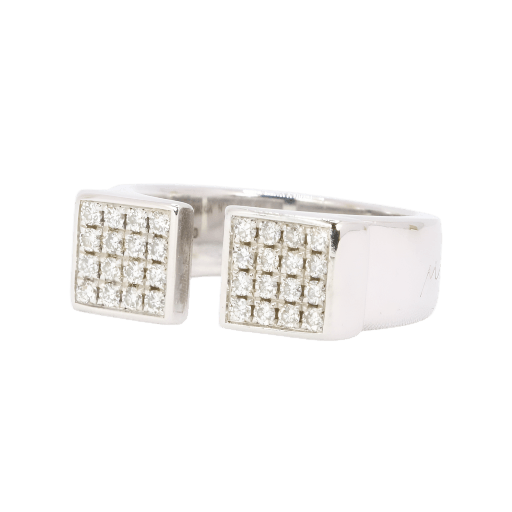 Bague Chevalière OMEGA "My Choice" en or jaune et diamants - Castafiore