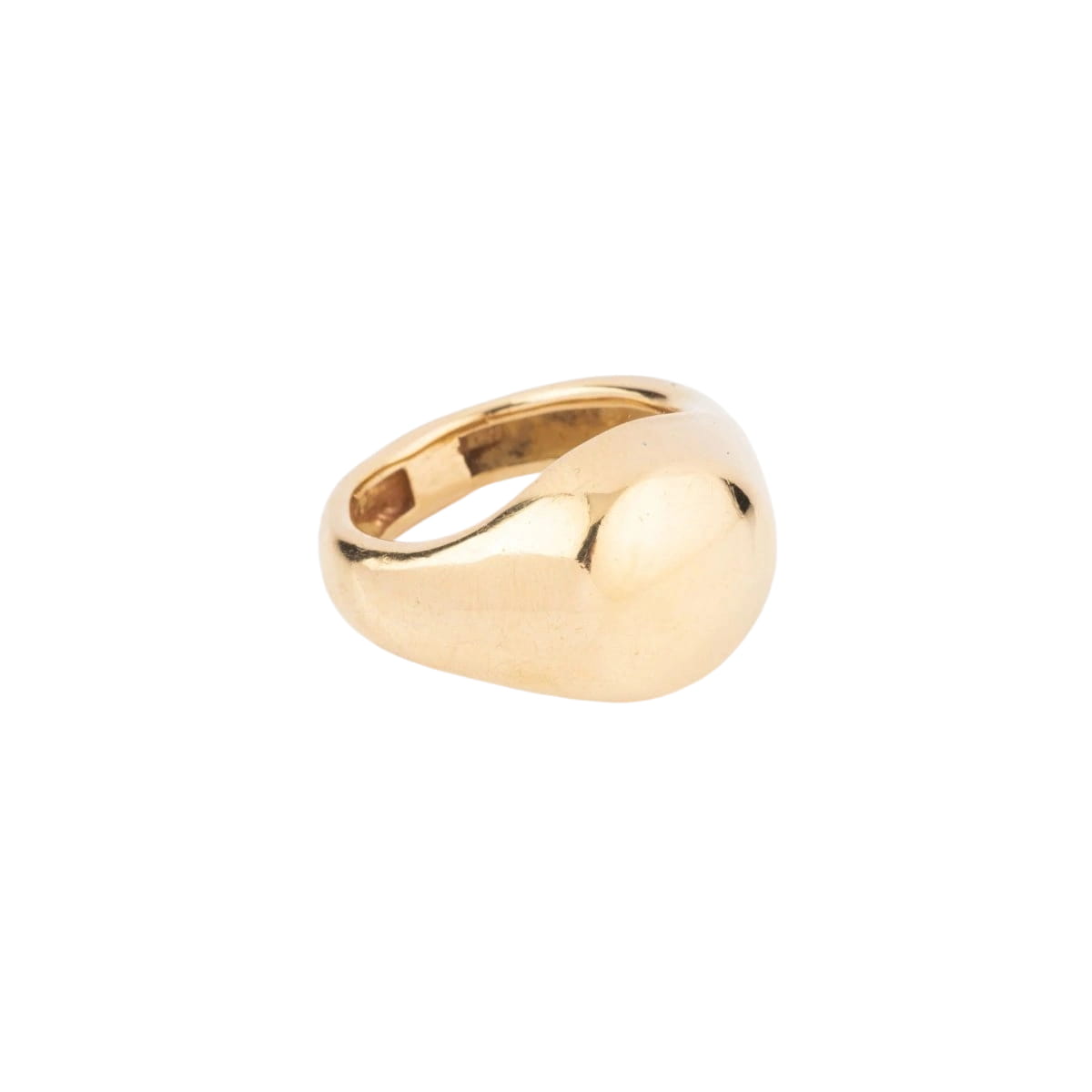 Bague chevalière or jaune 18k signée de la maison Chaumet - Castafiore