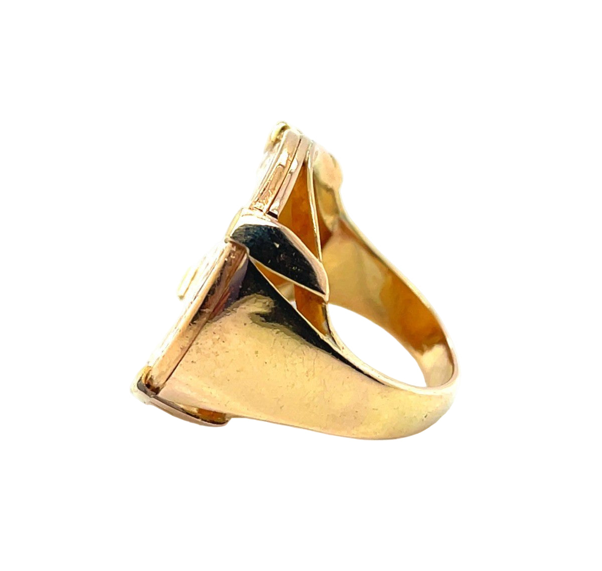 Bague Chevalière Pièce 20F en or jaune - Castafiore