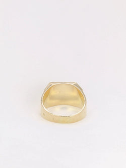 Bague chevalière vintage en or et diamants - Castafiore