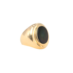 Bague Chevalière Vintage en Or et Onyx - Castafiore