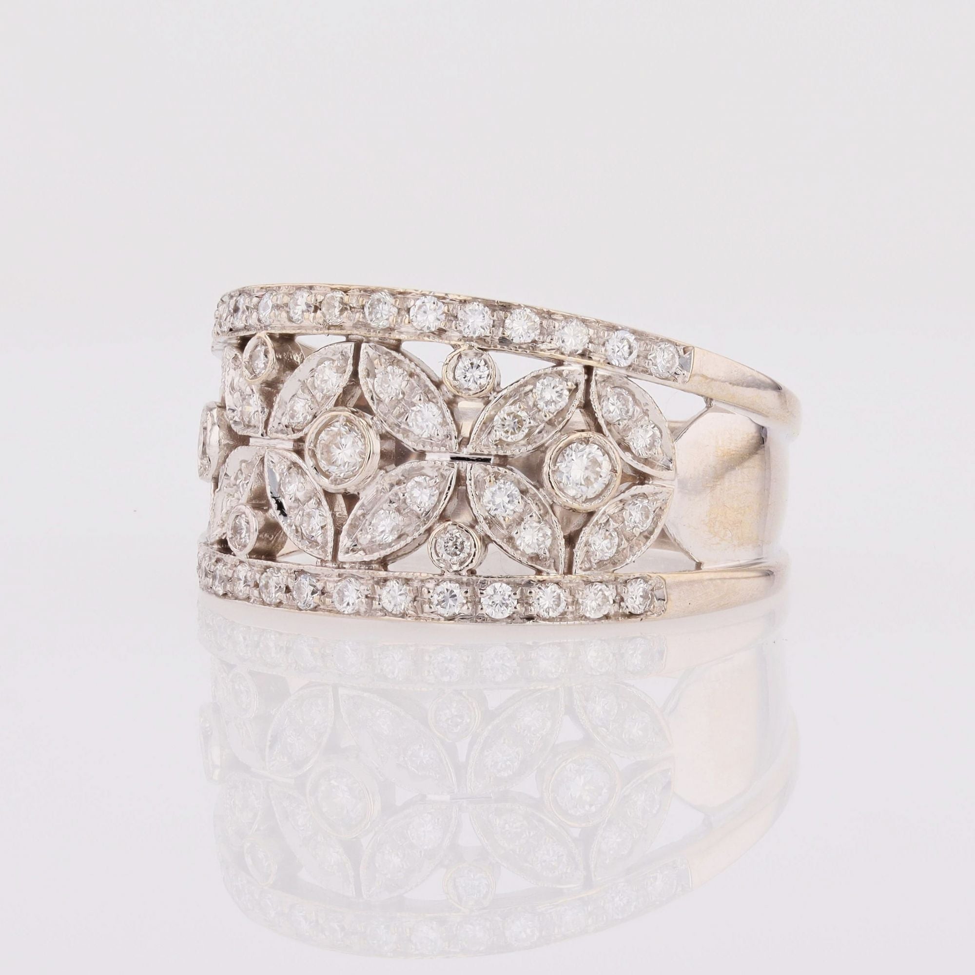 Bague Chimento or blanc diamants
