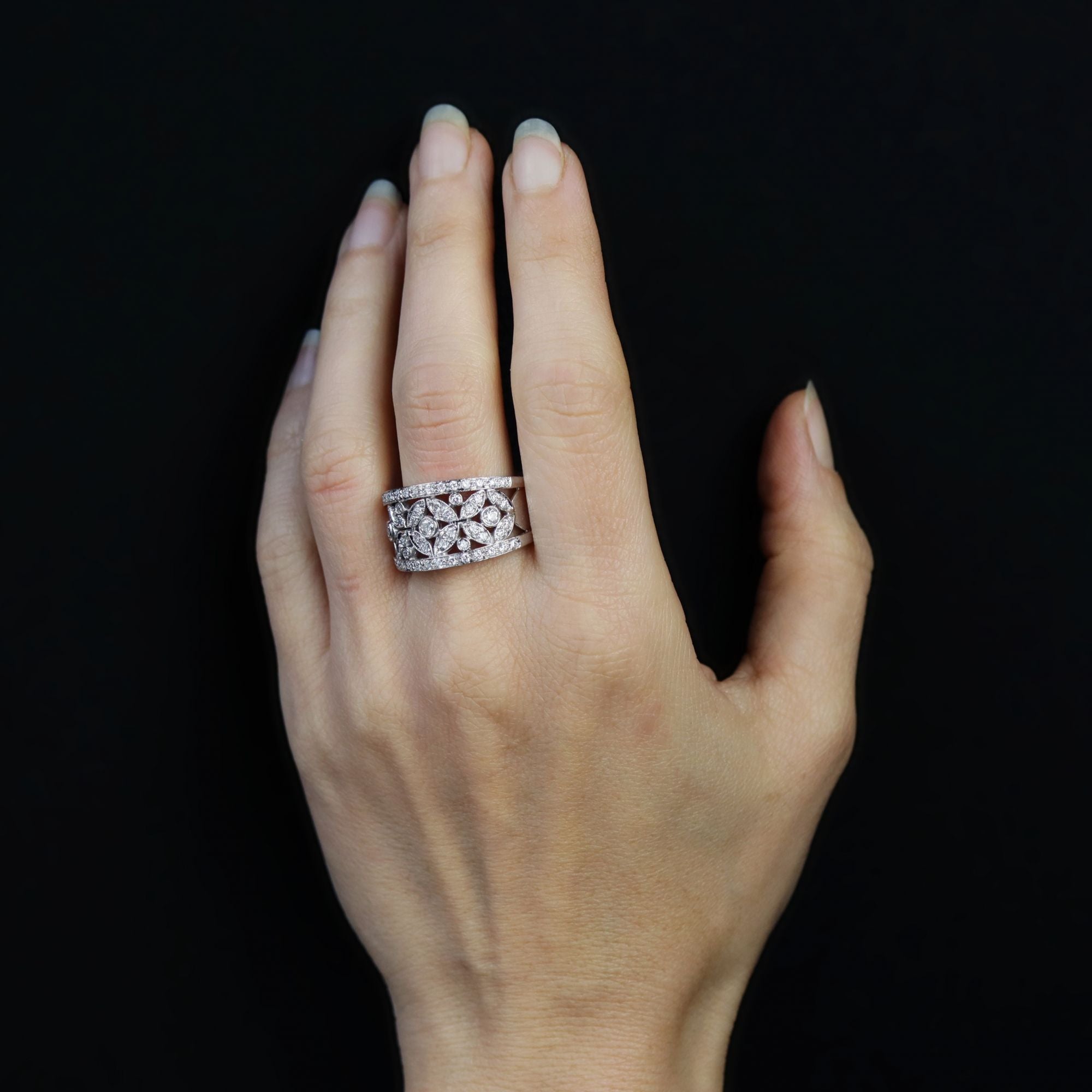 Bague Chimento or blanc diamants