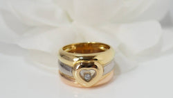 Bague Chopard Happy Diamond 3 ors et diamant - Castafiore