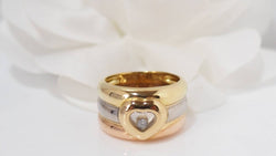 Bague Chopard Happy Diamond 3 ors et diamant - Castafiore
