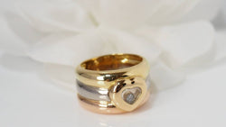 Bague Chopard Happy Diamond 3 ors et diamant - Castafiore