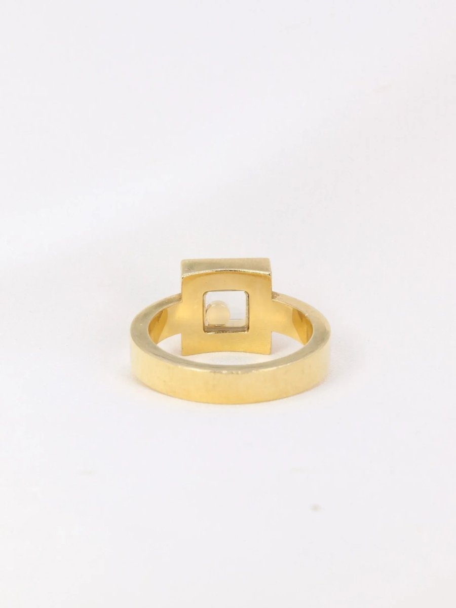 Bague Chopard Happy Diamonds carré en or et diamants - Castafiore