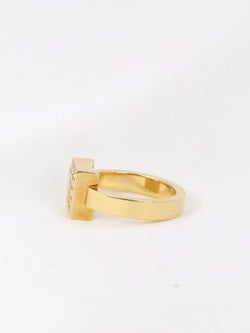 Bague Chopard Happy Diamonds carré en or et diamants - Castafiore