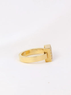 Bague Chopard Happy Diamonds carré en or et diamants - Castafiore