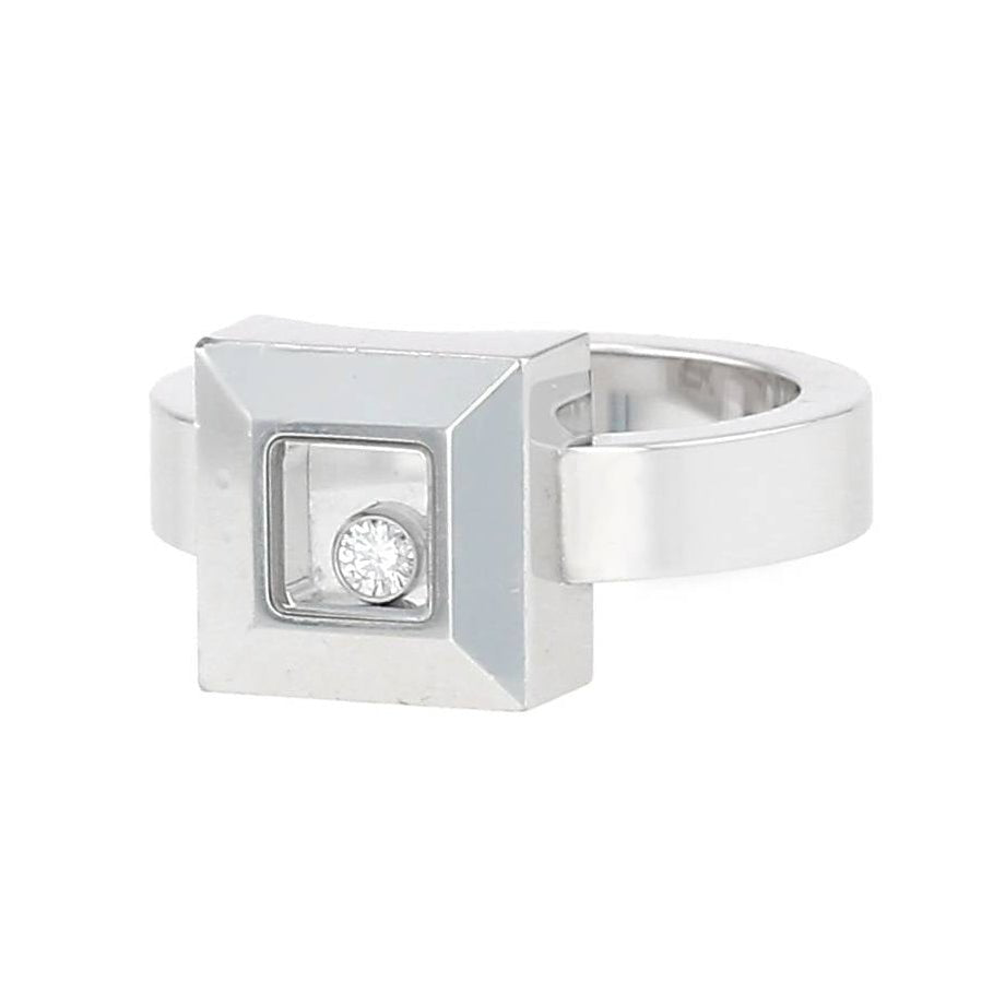 Bague CHOPARD "Happy Diamonds" en or blanc et diamant - Castafiore