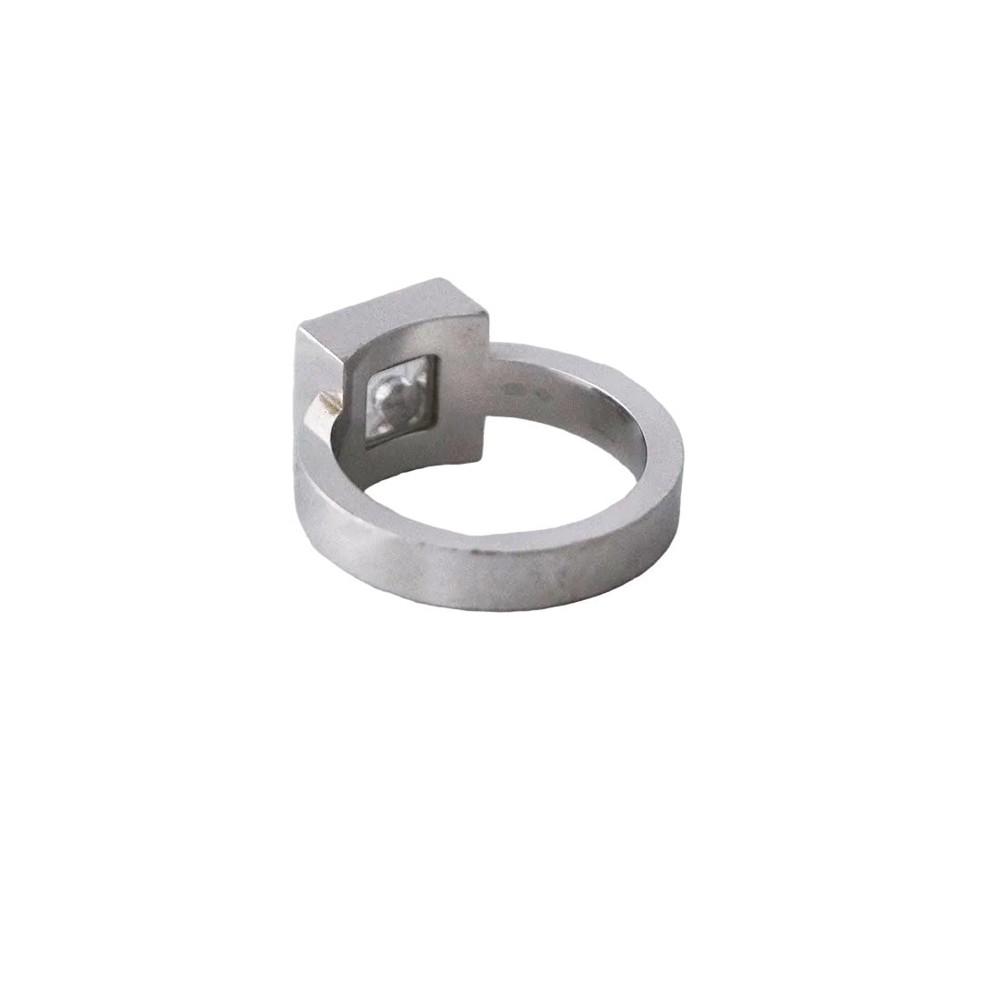 Bague CHOPARD "Happy Diamonds" en or blanc et diamant - Castafiore