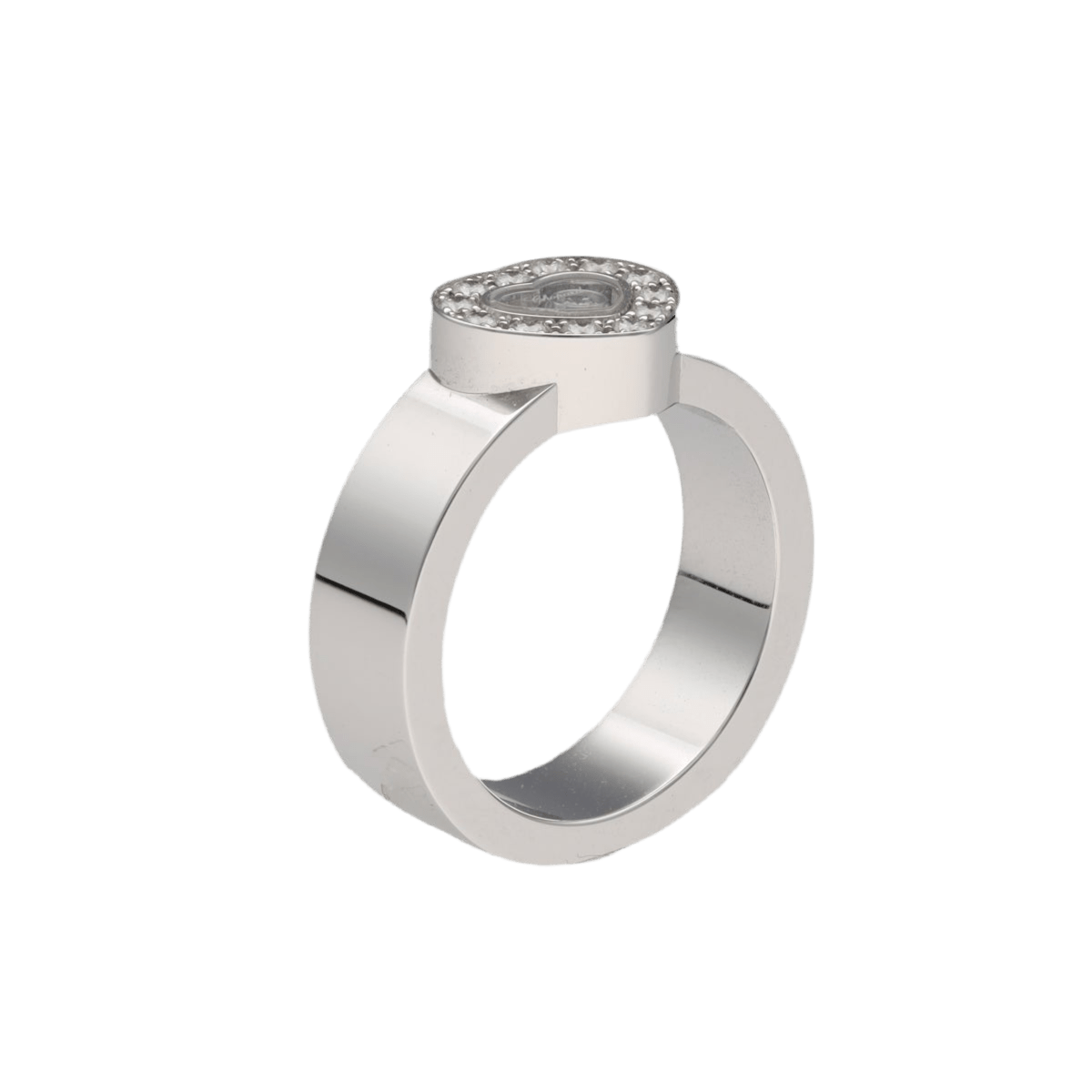 Bague CHOPARD "Happy Diamonds en or blanc et diamants - Castafiore