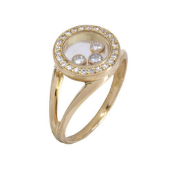 Bague Chopard "Happy Diamonds" en or jaune et diamants - Castafiore