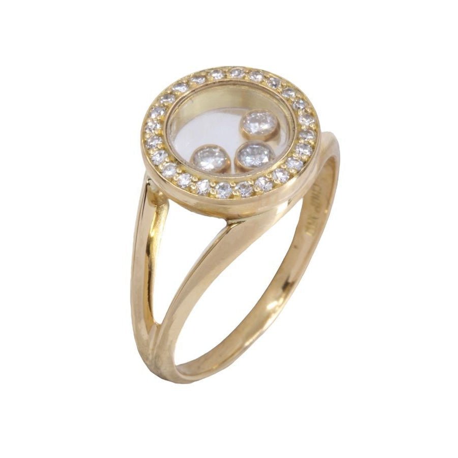 Bague Chopard "Happy Diamonds" en or jaune et diamants - Castafiore