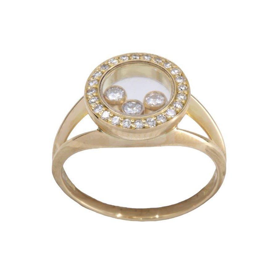 Bague Chopard "Happy Diamonds" en or jaune et diamants - Castafiore