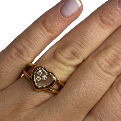 Bague CHOPARD "Happy Diamonds" en or jaune et diamants - Castafiore