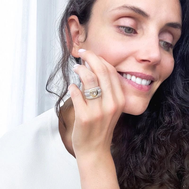 Bague CHOPARD Happy Diamonds en or jaune, or blanc, or rose et diamants