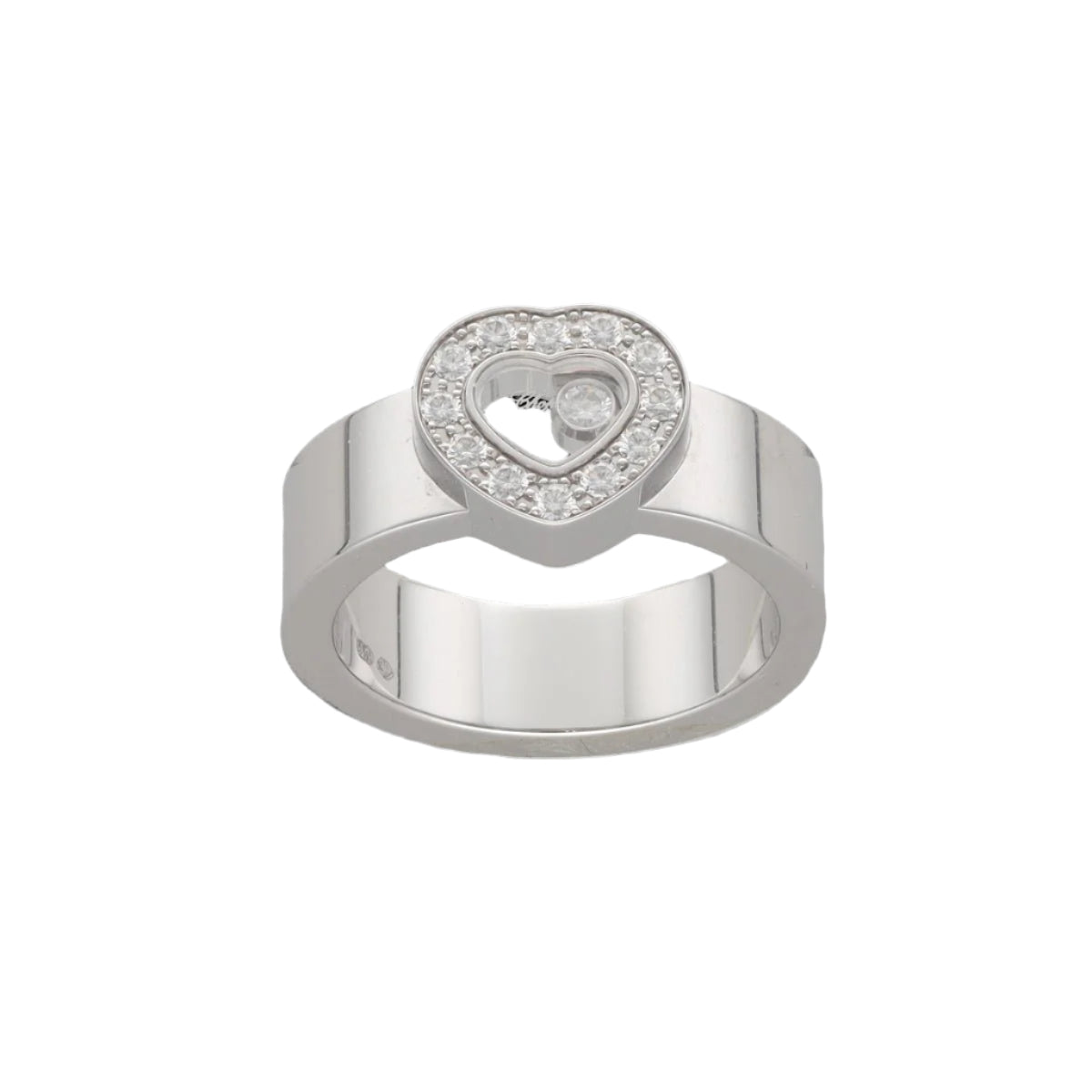 Bague Chopard Happy Diamonds Or Gris 18k Diamants de 2021. Taille 53. Ref : 822936 - Castafiore