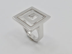 Bague CHOPARD, "Happy Spirit", en or gris et diamant - Castafiore