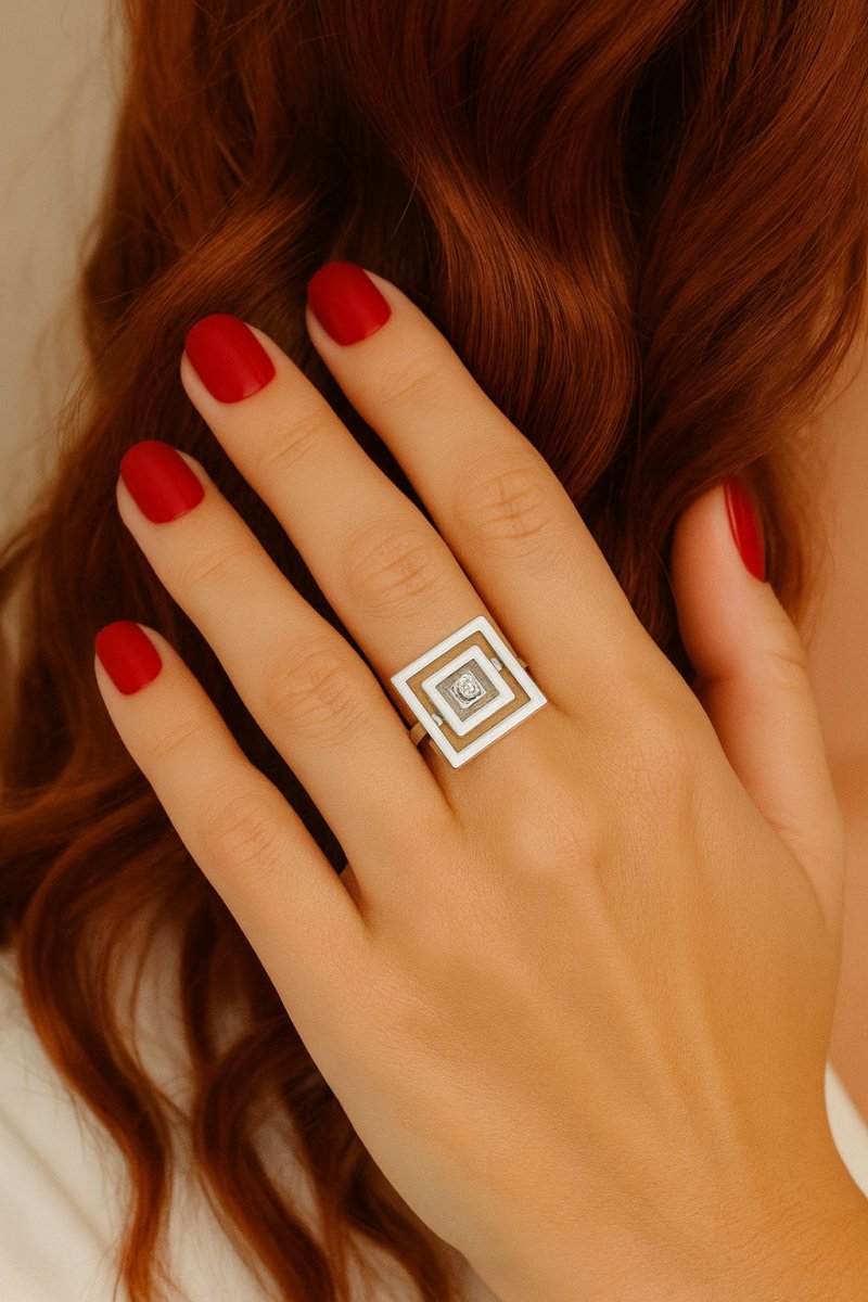 Bague CHOPARD, "Happy Spirit", en or gris et diamant - Castafiore