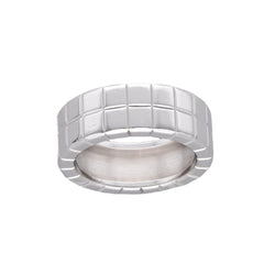 Bague Chopard "Ice Cube" Or Gris 18k . Taille 55. ref 82/3795. Boite d'origine. - Castafiore