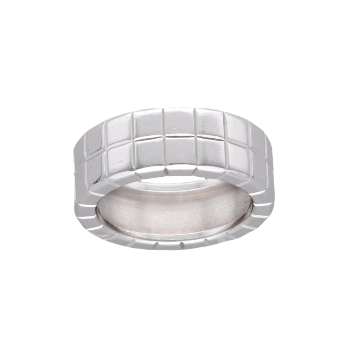 Bague Chopard "Ice Cube" Or Gris 18k . Taille 55. ref 82/3795. Boite d'origine. - Castafiore