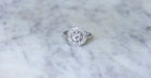 Bague Cible Art Deco Diamants sur Or et Platine - Castafiore