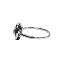 Bague Cible en platine, rubis, et diamants - Castafiore