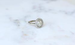 Bague Cible Ronde Art Deco Diamants 1,97 Cts - Castafiore